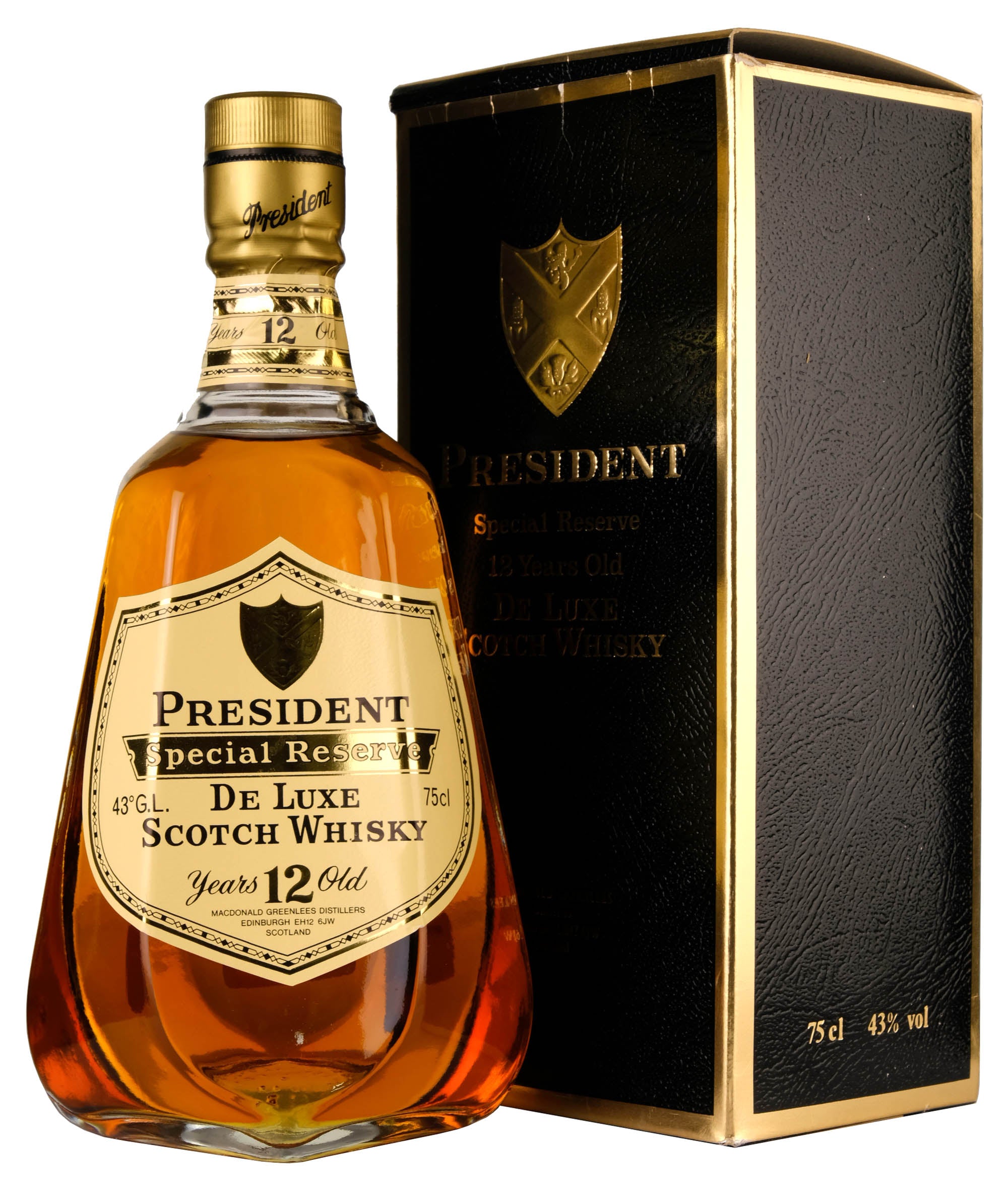 President 12 Year Old De Luxe 1980s - Whisky-Online Shop