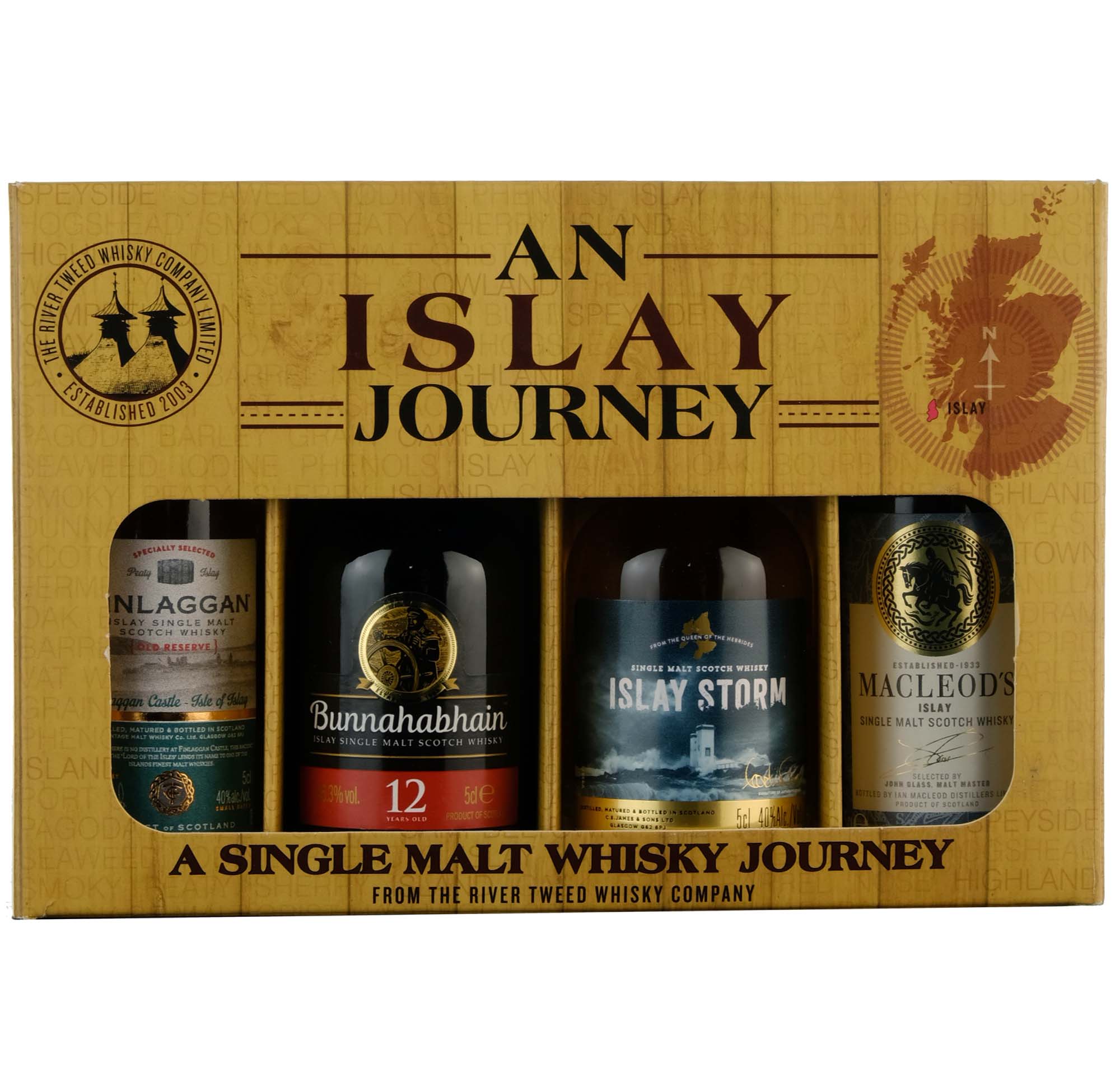 An Islay Journey Whisky Miniature Gift Set