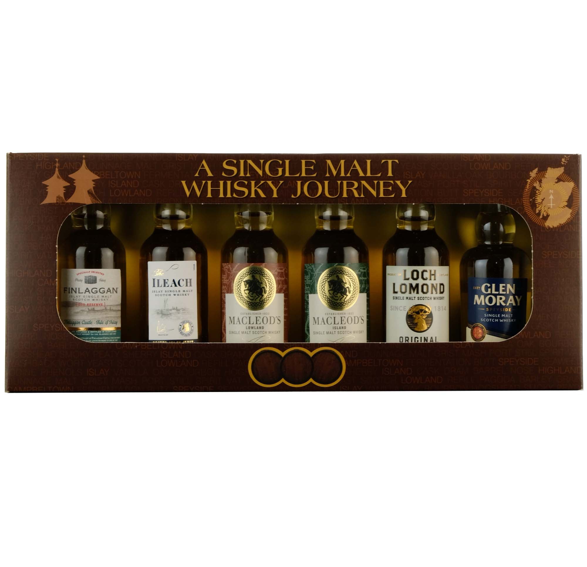 A Single Malt Whisky Journey Whisky Miniature Gift Set