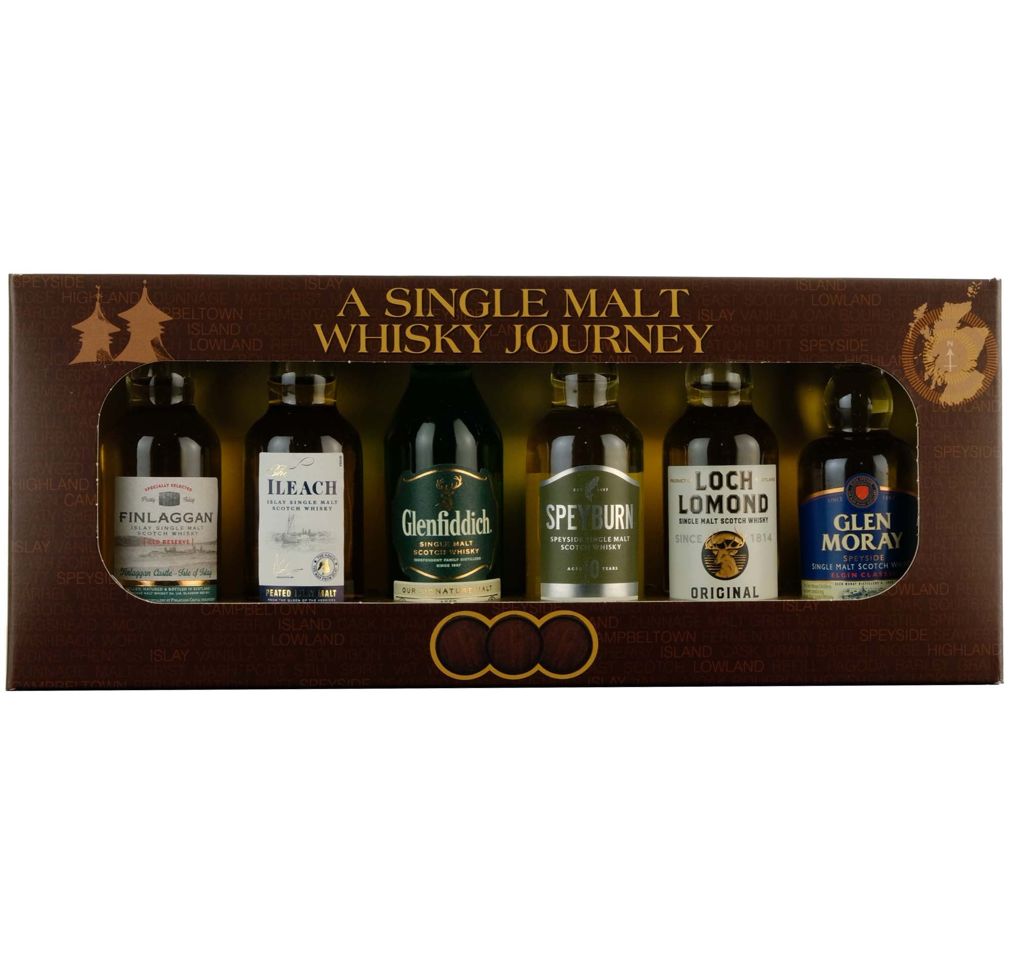 A Single Malt Whisky Journey Whisky Miniature Gift Set