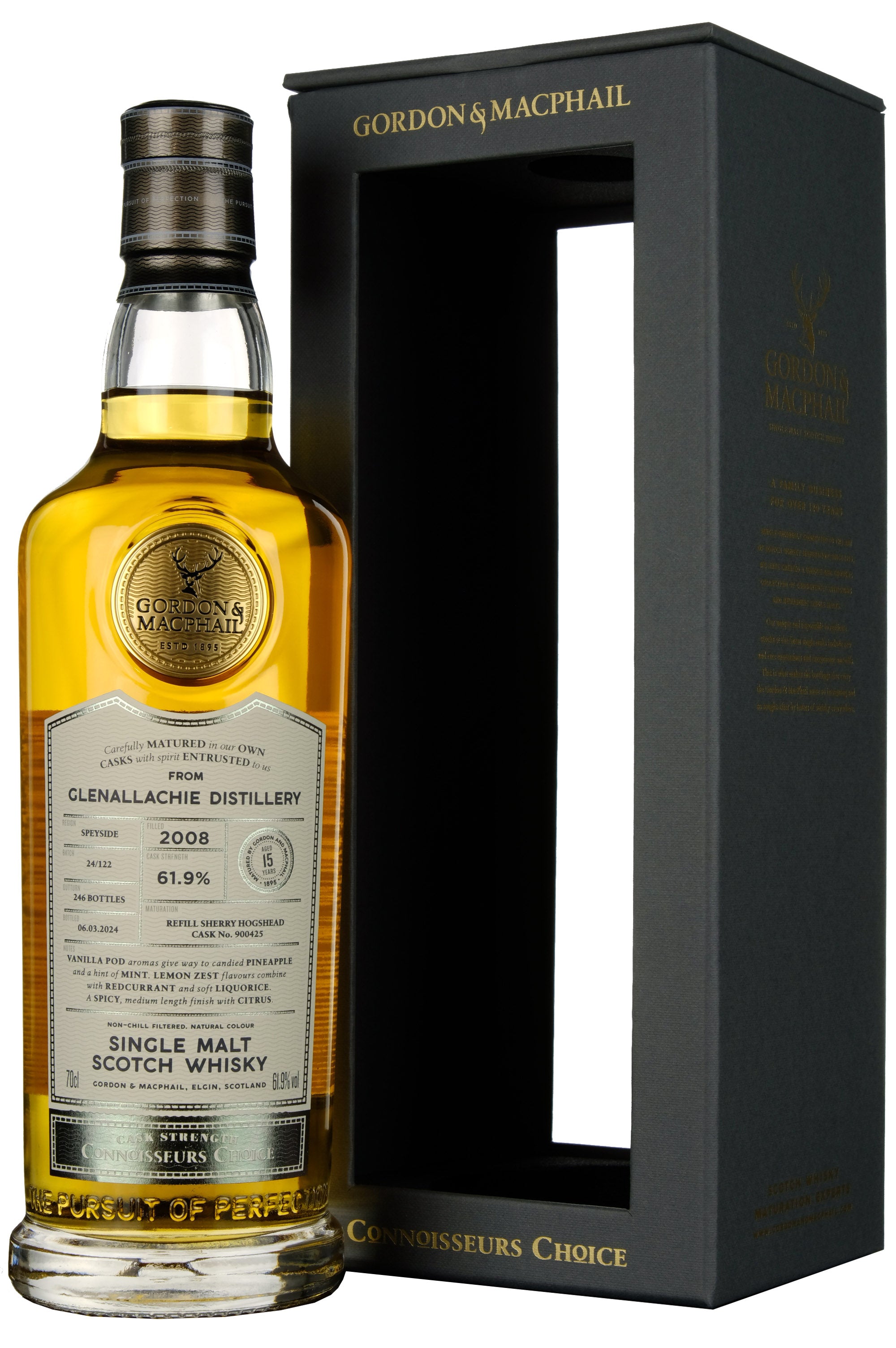 Glenallachie 2008-2024 | 15 Year Old Gordon & MacPhail Connoisseurs Choice Single Cask 900425