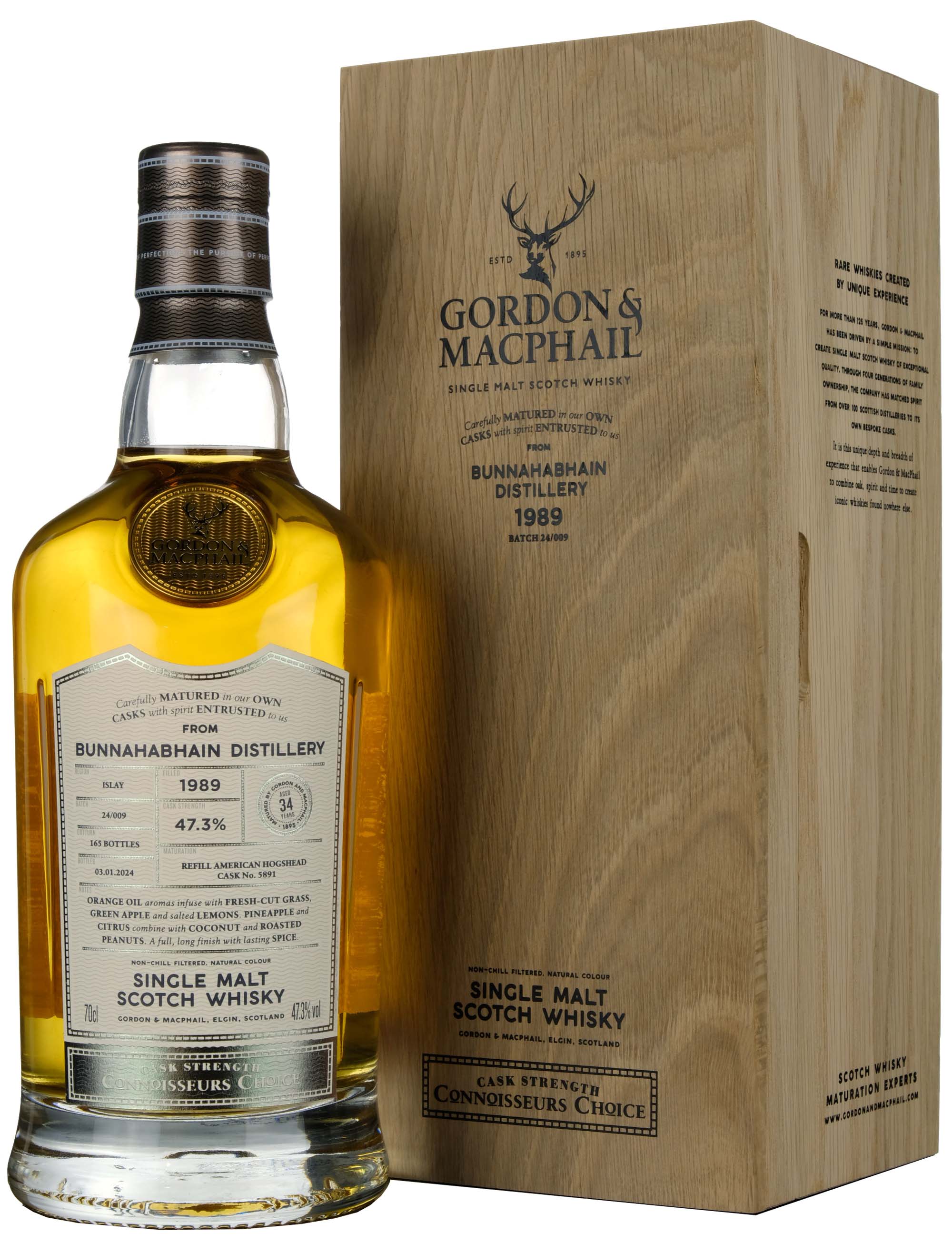 Bunnahabhain 1989-2024 | 34 Year Old Gordon & MacPhail Connoisseurs Choice Single Cask 5891