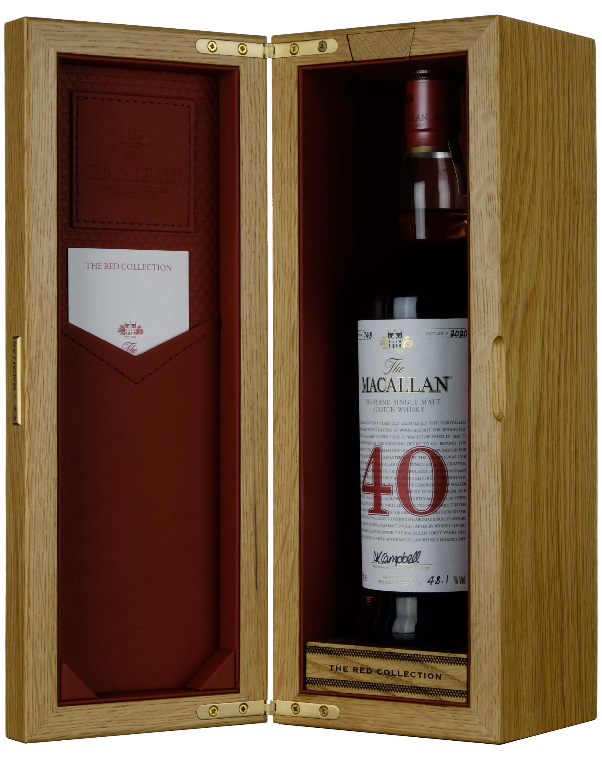 Macallan 40 Year Old The Red Collection Bottled 2020