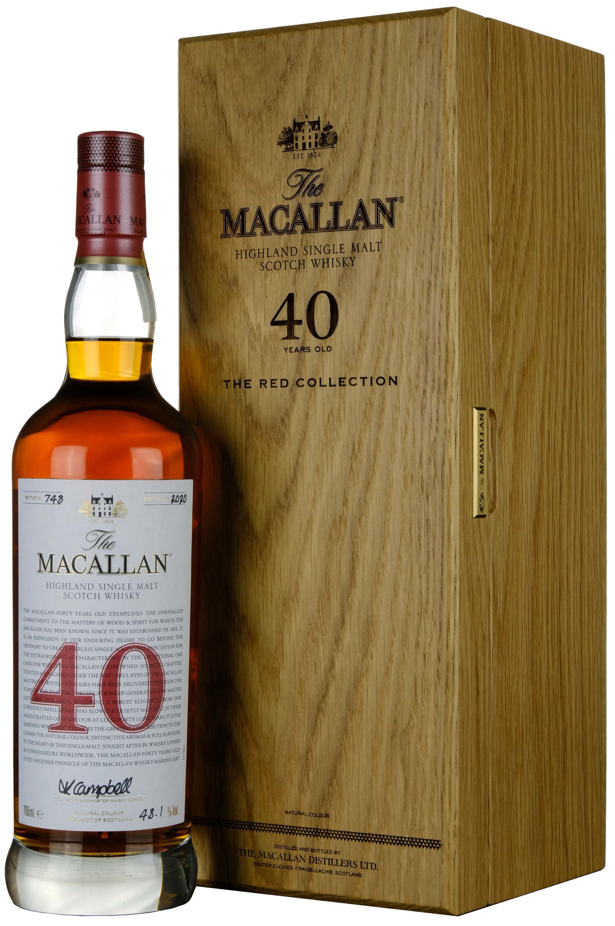 Macallan 40 Year Old The Red Collection Bottled 2020