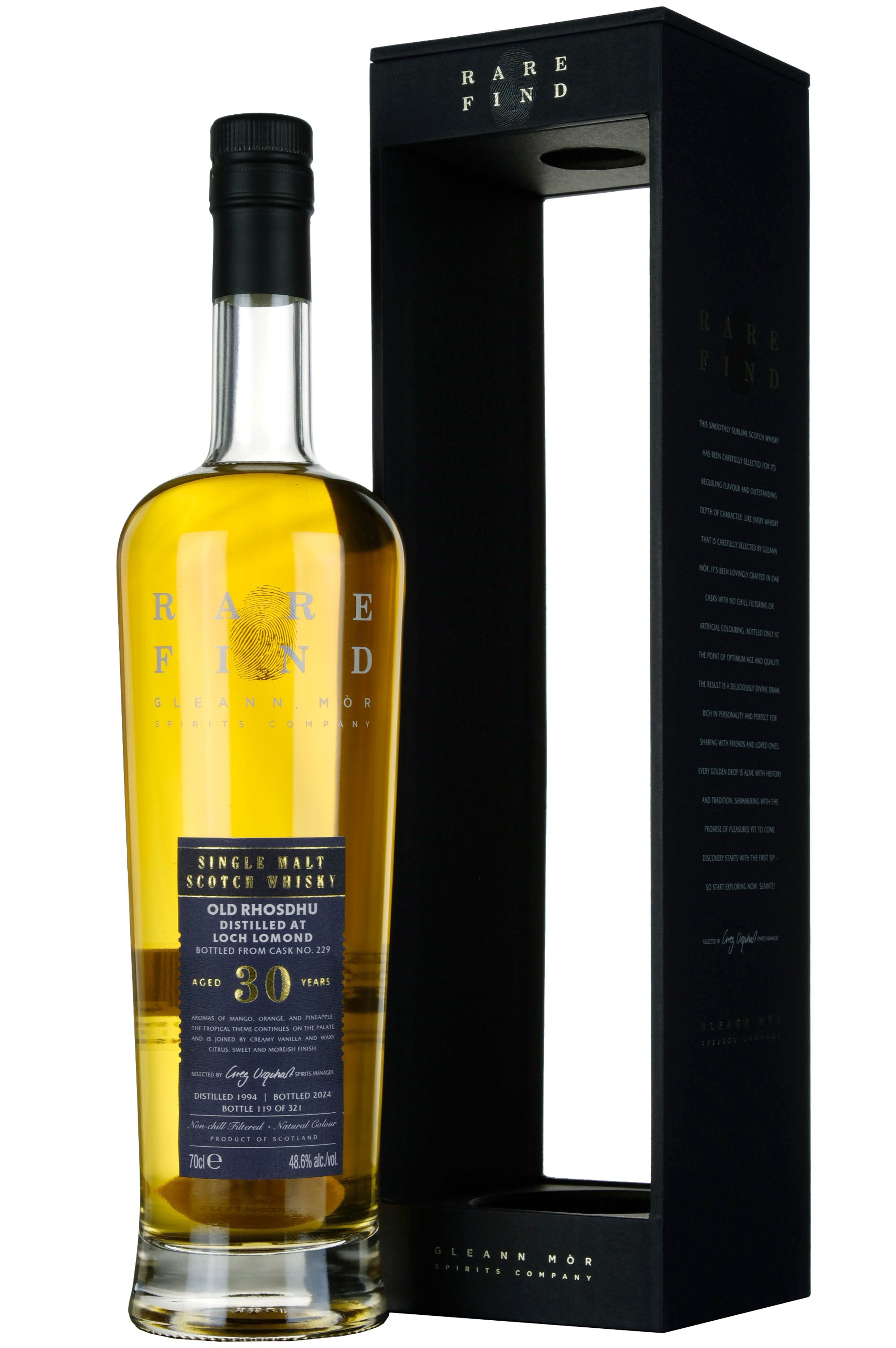 Old Rhosdhu (Loch Lomond) 1994-2024 | 30 Year Old Gleann Mor Rare Find Single Cask 229