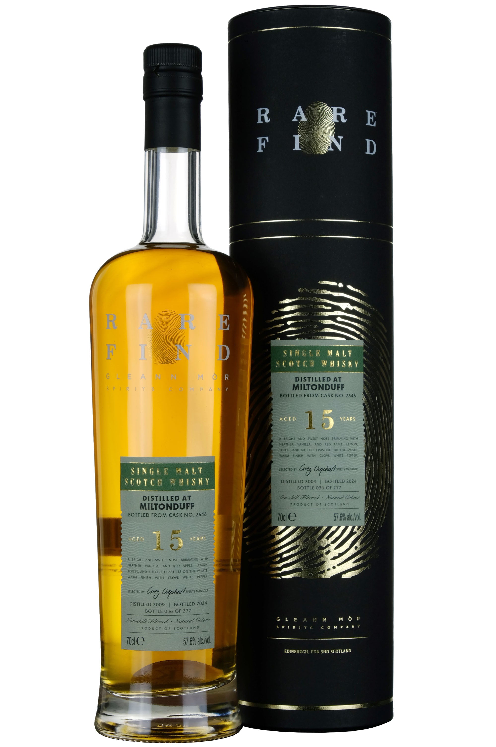 Miltonduff 2009-2024 | 15 Year Old Gleann Mor Rare Find Single Cask 2646