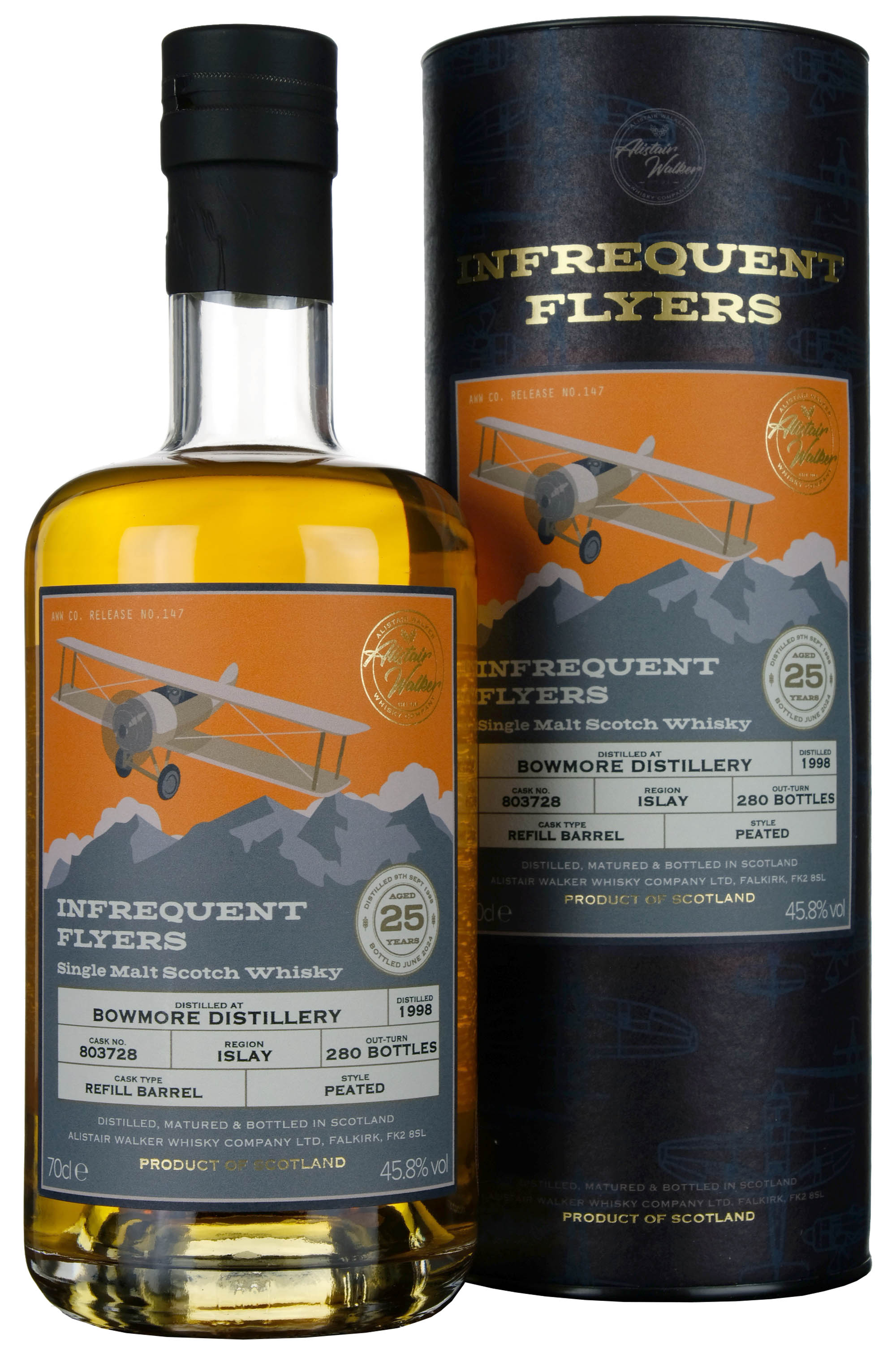 Bowmore 1998-2024 | 25 Year Old Infrequent Flyers Single Cask 803728