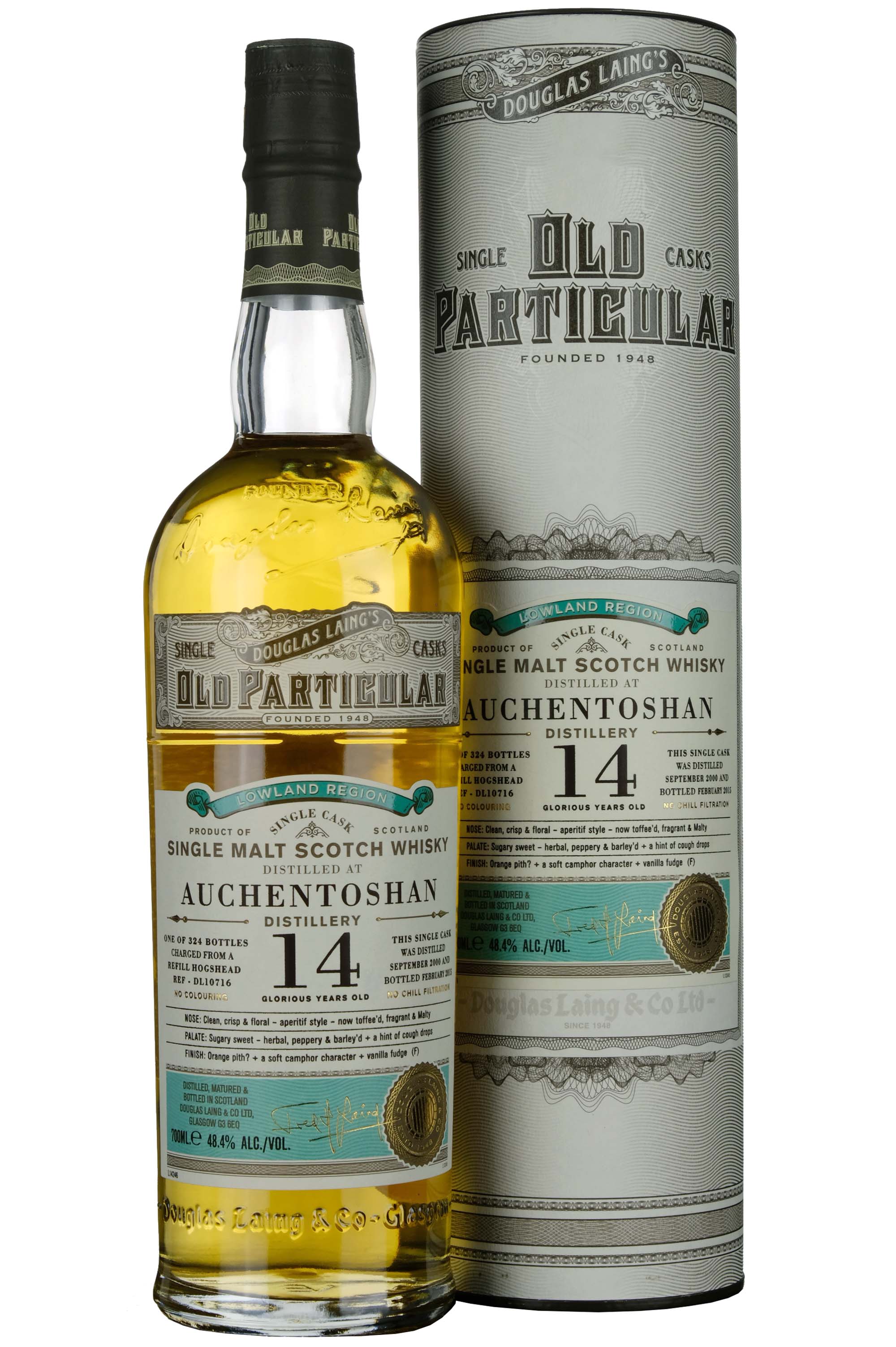 Auchentoshan 2000-2015 | 14 Year Old Douglas Laing Old Particular Single Cask DL10716