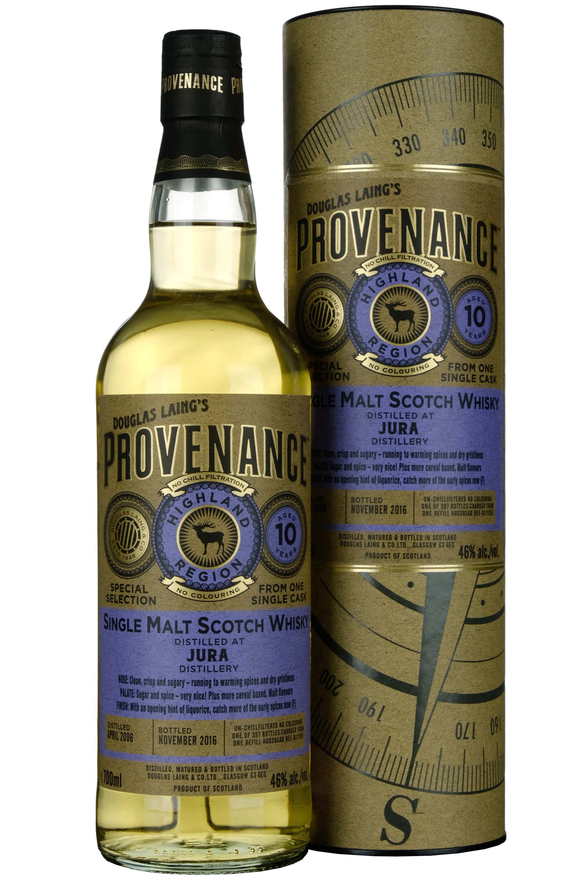 Jura 2006-2016 | 10 Year Old Douglas Laing Provenance Single Cask DL11535