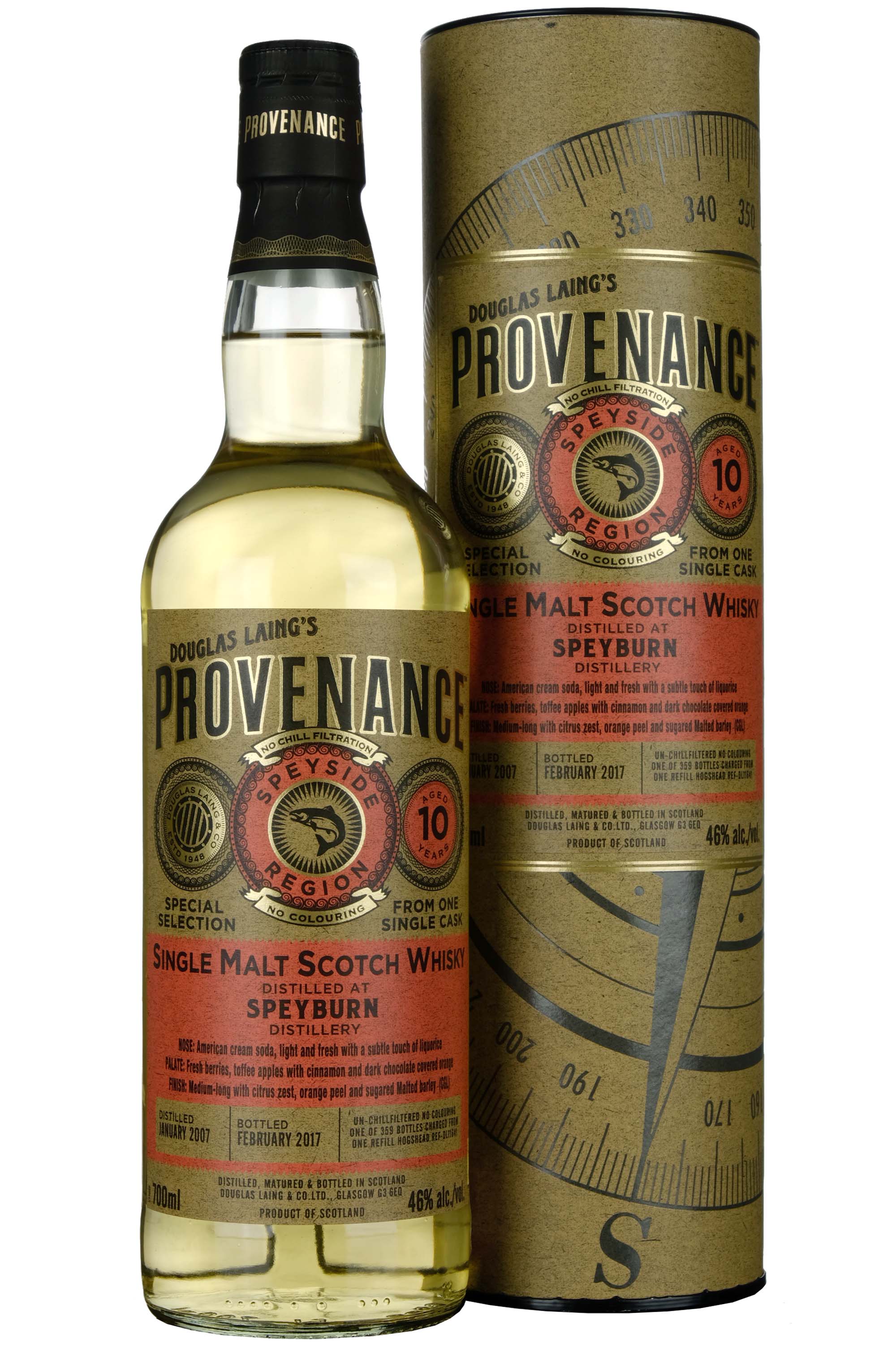 Speyburn 2007-2017 | 10 Year Old Douglas Laing Provenance Single Cask DL11641