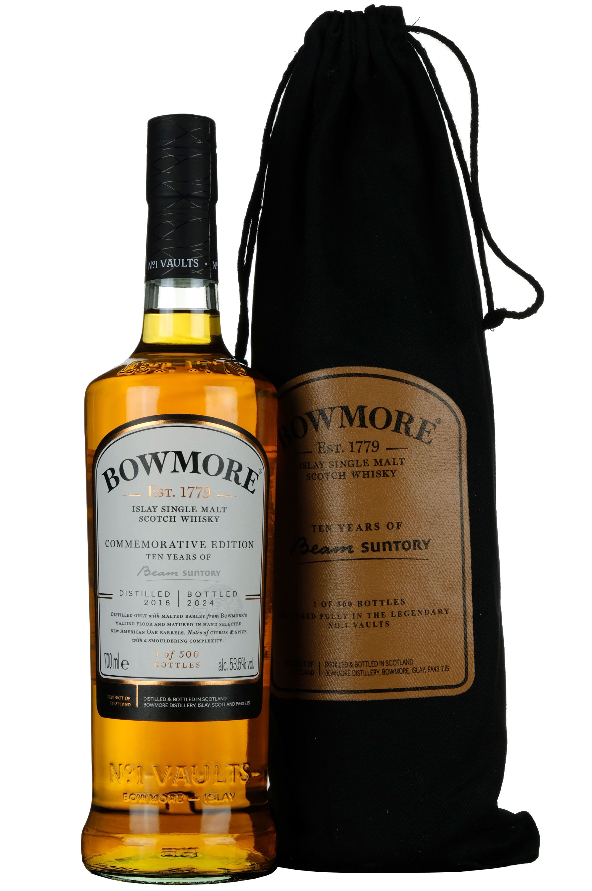 Bowmore 2016-2024 8 Year Old Commemorative Edition 10 Years Of Beam Suntory