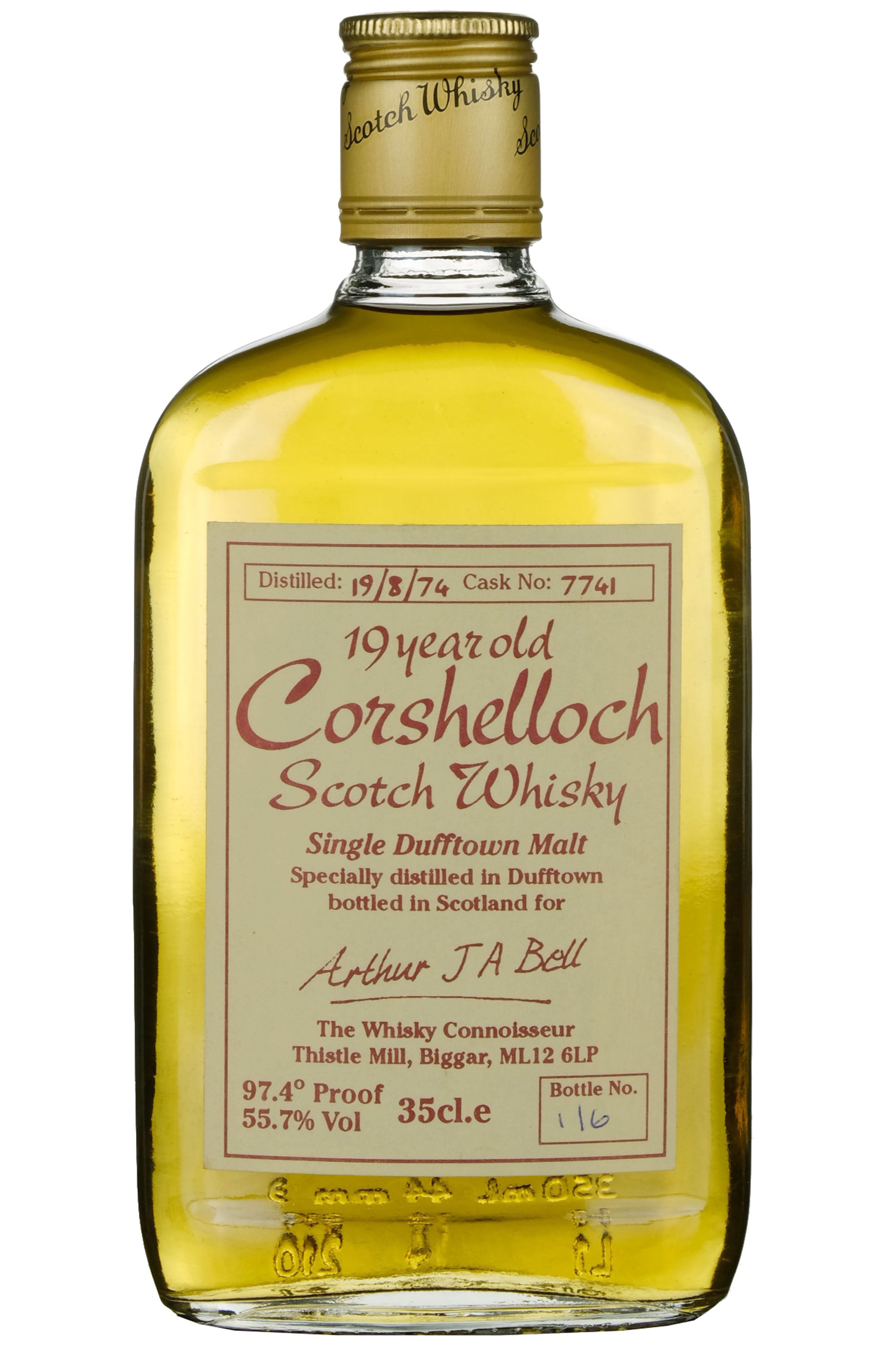 Corshelloch (Dufftown) 1974 | 19 Year Old The Whisky Connoisseur Single Cask 7741